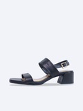 SALSA-SD04 Giày sandal nữ quai ngang da thật gót trụ 4.5cm