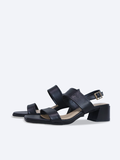 SALSA-SD04 Giày sandal nữ quai ngang da thật gót trụ 4.5cm
