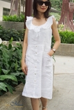 Đầm linen vai bèo - MaxMessi