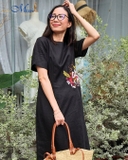 Đầm linen thêu tay MaxMessi Premium Collection PANSY