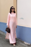 Áo dài linen tơ tằm MaxMessi HOA NIÊN