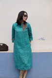 Đầm Linen loang thêu tay hoa đào hạc BLAIR MaxMessi