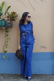 T25 Quần linen ống suông chạy gân HEPBURN - MaxMessi