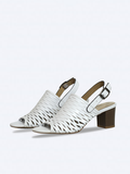 SALSA - Giày Sandal gót trụ 5cm da thật cắt lazer SE02