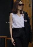 Áo Vest Linen cổ ve trơn DION  - MaxMessi