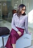 A312 Áo sơ mi  LUCIO linen pháp thêu tay thủ công