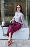 A312 Áo sơ mi  LUCIO linen pháp thêu tay thủ công
