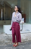 A312 Áo sơ mi  LUCIO linen pháp thêu tay thủ công