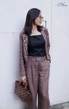 T87 Quần linen premium 2 nắp túi sau