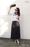 A310 Áo sơ mi Angelie linen thêu bướm
