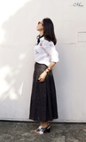 A310 Áo sơ mi Angelie linen thêu bướm