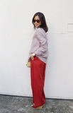 T25 Quần linen ống suông chạy gân HEPBURN - MaxMessi