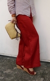 T25 Quần linen ống suông chạy gân HEPBURN - MaxMessi