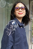 G106 Đầm sơ mi linen 2 túi trước BIJOU thêu 2 bên vai