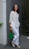 A319 Áo JULIET linen thêu tay thủ công