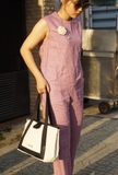 A203- SHEMZ Handbag canvas phối da