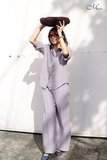 T89 Quần linen pháp xếp ly đôi