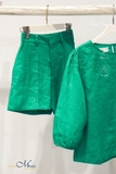 Áo linen thêu tay lửng HEBE - MaxMessi