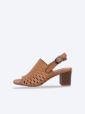 SALSA - Giày Sandal gót trụ 5cm da thật cắt lazer SE02