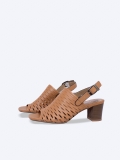 SALSA - Giày Sandal gót trụ 5cm da thật cắt lazer SE02