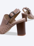 SALSA - Giày Sandal gót trụ 7cm da thật cắt lazer SE01
