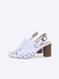 SALSA - Giày Sandal gót trụ 7cm da thật cắt lazer SE01