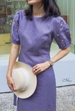 G53 Đầm Linen thêu tay TRACY MaxMessi