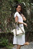 A203- SHEMZ Handbag canvas phối da