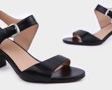 Sandal nữ xuất xịn 27 da thật quai ngang gót 5cm