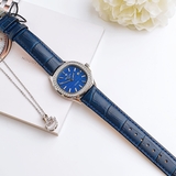 ĐỒNG HỒ NỮ BENTLY BL1869-101L-WBB (Mặt xanh, da xanh)