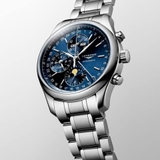 ĐỒNG HỒ LONGINES MASTER COLLECTION MOONPHASE CHRONOGRAPH BLUE 42MM L2.773.4.92.6 L27734926