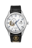 ĐỒNG HỒ BENTLEY BL1684-35WWB-N DÂY DA VIỀN THÉP MẶT TRẮNG