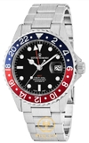 ĐỒNG HỒ REVUE THOMMEN MEN'S DIVER BLACK DIAL STAINLESS STEEL AUTOMATIC GMT 17572.2135 (175722135)