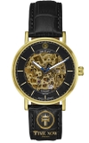 ĐỒNG HỒ NAM BENTLEY BL1833-15MKBB AUTOMATIC CASE GOLD BLACK DIAL DÂY DA