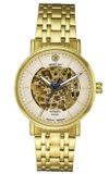 ĐỒNG HỒ NAM BENTLEY BL1833-15MKKI AUTOMATIC GOLD TONE DÂY KIM LOẠI