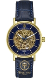 ĐỒNG HỒ NAM BENTLEY BL1833-15MKNN AUTOMATIC CASE GOLD BLUE DIAL DÂY DA