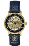 ĐỒNG HỒ NAM BENTLEY BL1833-25MKNN AUTOMATIC CASE GOLD BLUE DIAL DÂY DA