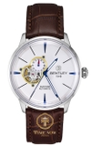 ĐỒNG HỒ NAM BENTLEY BL1850-15MWWD AUTOMATIC SILVER TONE CASE DÂY DA