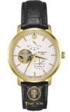 ĐỒNG HỒ NAM BENTLEY BL1862-15MKWB AUTOMATIC CASE GOLD WHITE DIAL DÂY DA