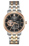ĐỒNG HỒ NAM BENTLEY BL1862-15MTBI-R AUTOMATIC ROSE GOLD TONE DEMI BLACK DIAL