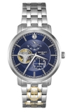 ĐỒNG HỒ NAM BENTLEY BL1862-15MWNI AUTOMATIC SILVER TONE BLUE DIAL DÂY KIM LOẠI