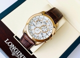 ĐỒNG HỒ NAM CITIZEN AT1183-07A ECO-DRIVE CHRONOGRAPH CASE ROSE GOLD DÂY DA