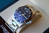 ĐỒNG HỒ NAM LONGINES L3.840.4.96.6 L38404966 HYDRO CONQUEST QUARTZ TONE SILVER DÂY KIM LOẠI