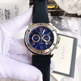 ĐỒNG HỒ NAM BULOVA 98B258 QUARTZ CHRONOGRAPH CASE SILVER DÂY CAO SU 