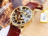 ĐỒNG HỒ NAM INVICTA 22642 AUTOMATIC SKELETON CASE GOLD DÂY DA
