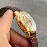 ĐỒNG HỒ NAM BULOVA 97A138 AUTOMATIC CASE GOLD DÂY DA