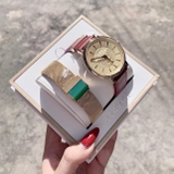 ĐỒNG HỒ NỮ VERSACE VE8103821 V-CIRCLE QUARTZ CASE GOLD DÂY DA
