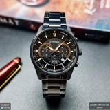 ĐỒNG HỒ NAM CITIZEN AN8195-58E QUARTZ CHRONOGRAPH TONE BLACK DÂY KIM LOẠI