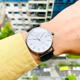 ĐỒNG HỒ NAM LONGINES L4.921.4.12.2 PRESENCE AUTOMATIC CASE SILVER DÂY DA CHÍNH HÃNG 