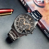 ĐỒNG HỒ NAM CITIZEN AN8195-58E QUARTZ CHRONOGRAPH TONE BLACK DÂY KIM LOẠI